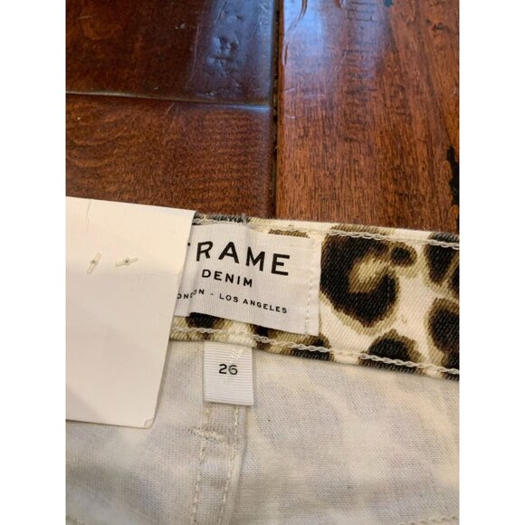 Frame Brown Leopard Print "Ali High Rise Cigarette" Skinny Jeans, Size 26, NWT! - Picture 4 of 8